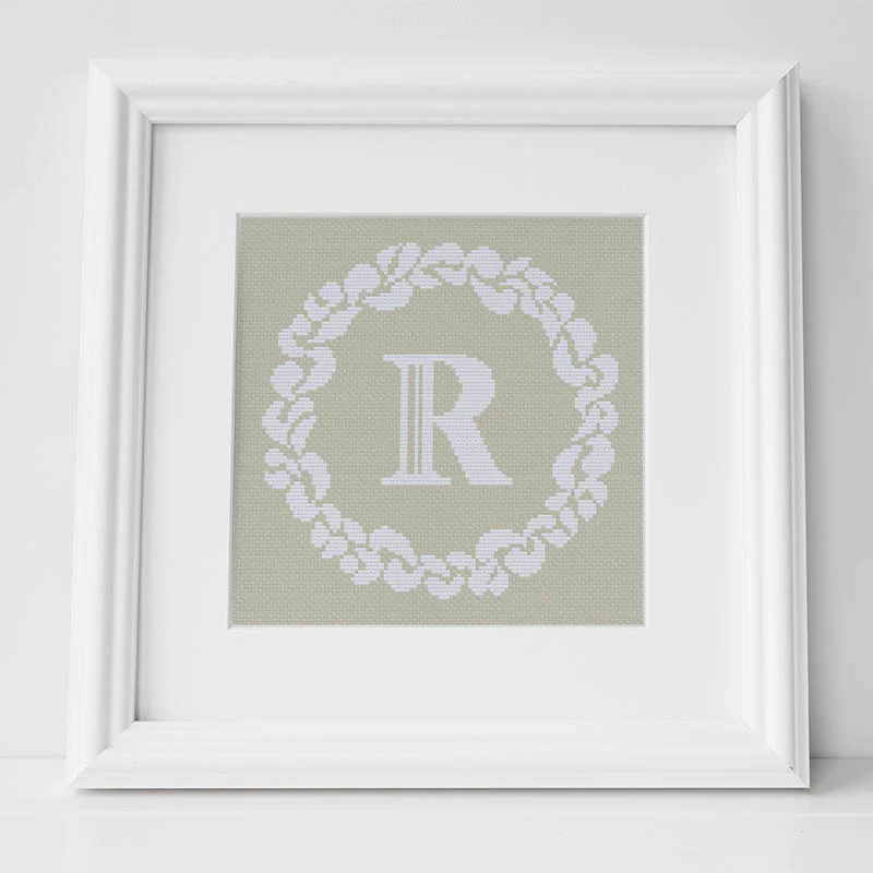 Grace Wreath Monogram - Cross Stitch Kit or Pattern - Image 20